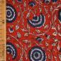 Preview: Voile leichte Baumwolle Blüten Ranken rot